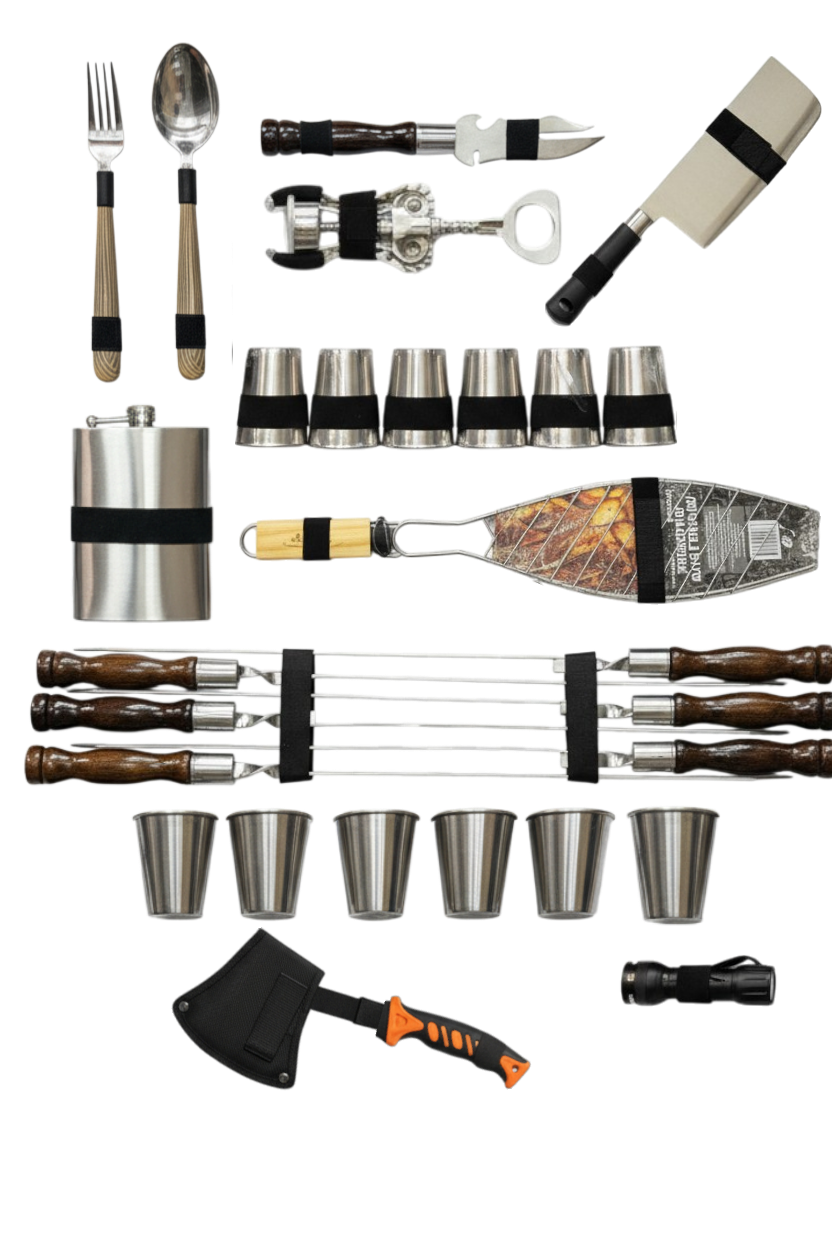 Премиум набор шампуров в кейсе "Ястреб"