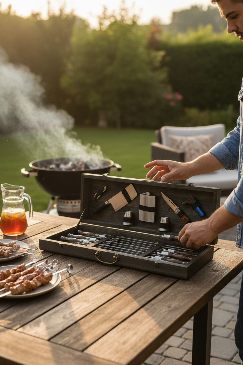 Премиум набор шампуров в кейсе  - Cowboy Deluxe