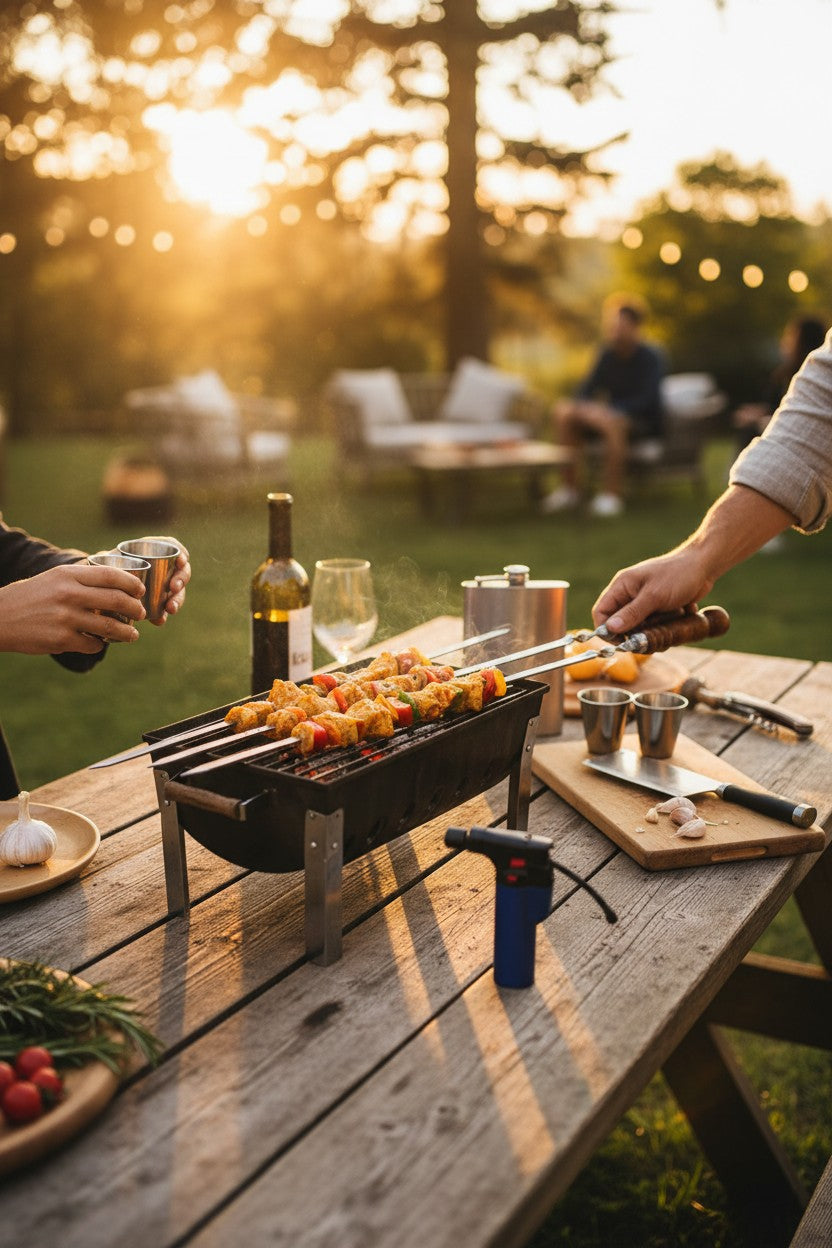 Премиум набор шампуров в кейсе  - Cowboy Deluxe