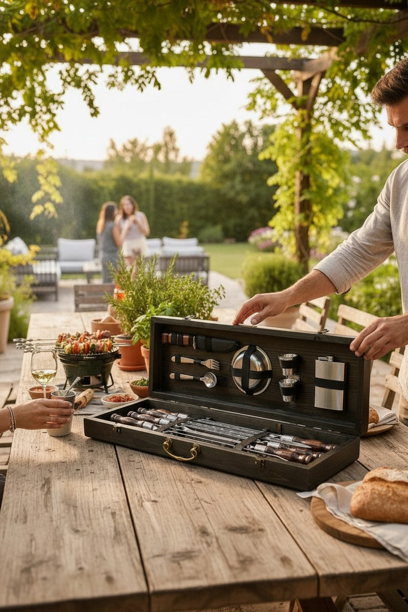 Премиум набор шампуров в кейсе  - Luxe