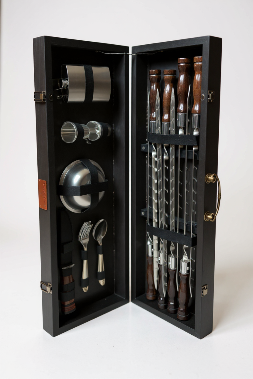 Премиум набор шампуров в кейсе  - Luxe