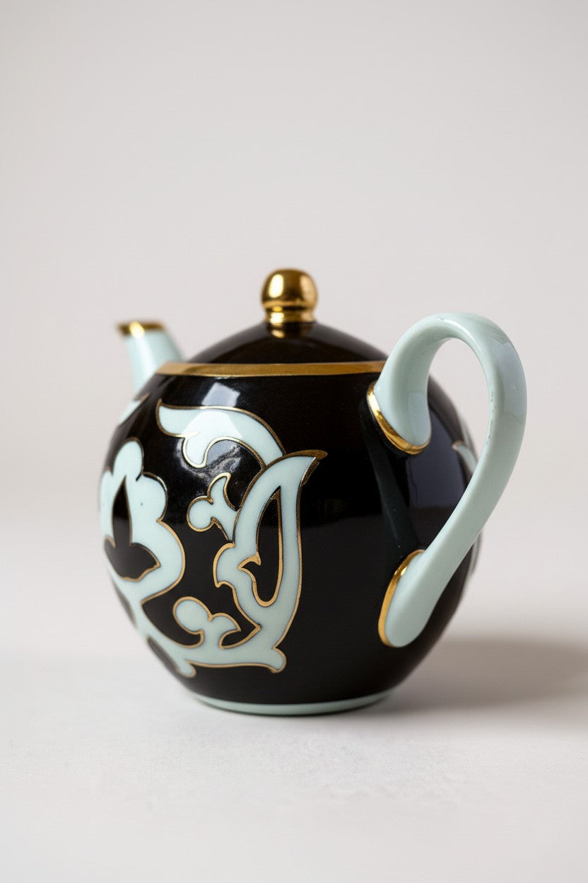 קומקום מעוטר 0.6 ליטר דגם Pachta gul - כחול