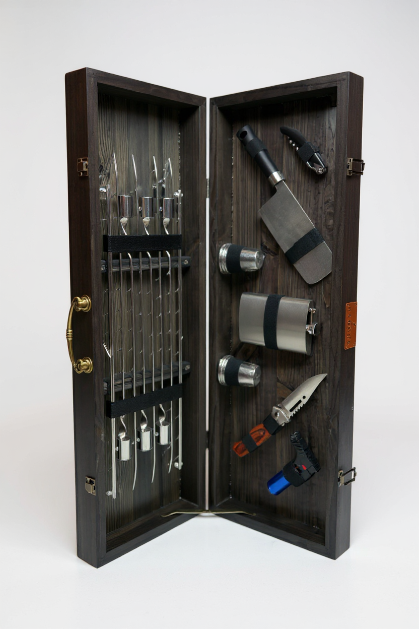 Премиум набор шампуров в кейсе  - Cowboy Deluxe