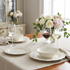 מערכת אוכל 18 חלקים Valerie לבן וזהב New Bone China