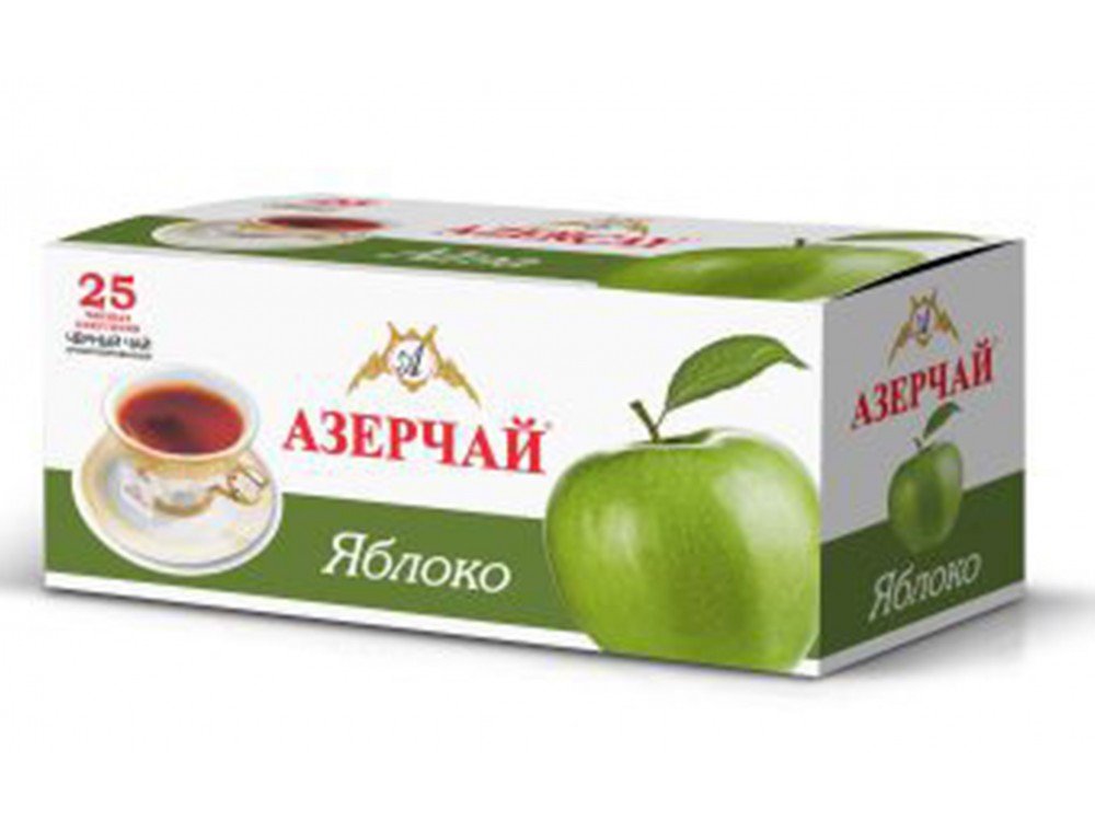 1/25-AZERCHAY תה שחור בטעם תפוח